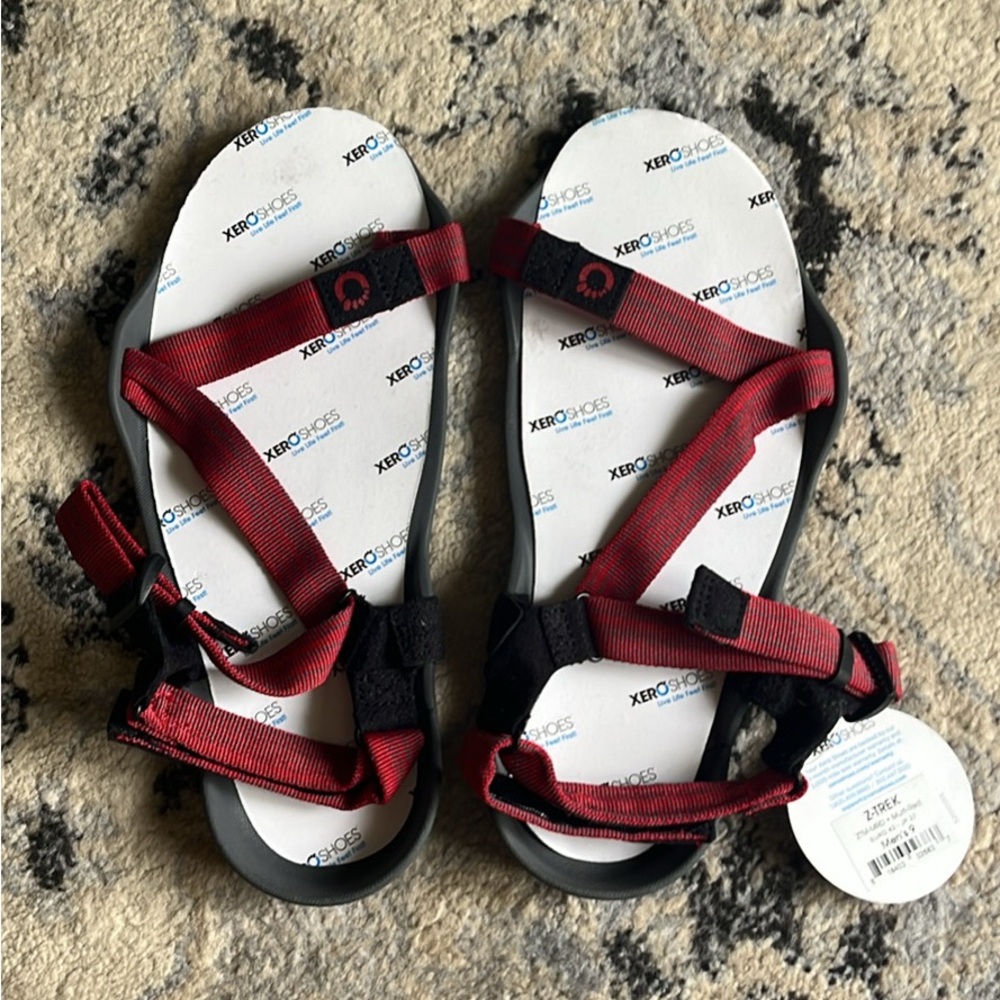 Xero Shoes Red and Black Sandals